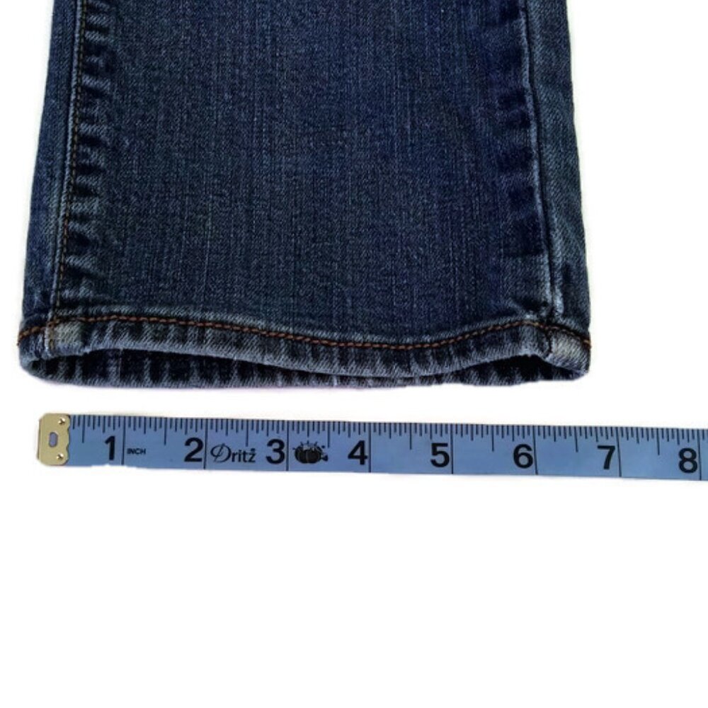 Calvin Klein Women's Straight Leg Distressed Denim Blue Jeans Size 28 - Picture 11 of 12